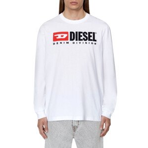 Tričko diesel t-just-ls-div t-shirt bílá xxl
