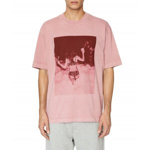 Tričko diesel t-wash-e6 t-shirt růžová m