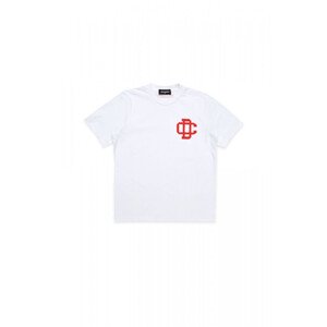 Tričko dsquared2 slouch fit t-shirt bílá 4y