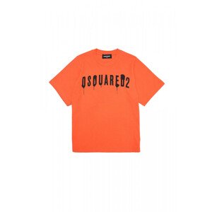 Tričko dsquared2 slouch fit t-shirt oranžová 12y