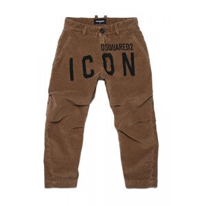 Kalhoty dsquared2 icon trousers hnědá 12y