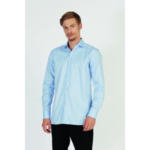 Košile la martina man shirt long sleeves wrinkle modrá 43