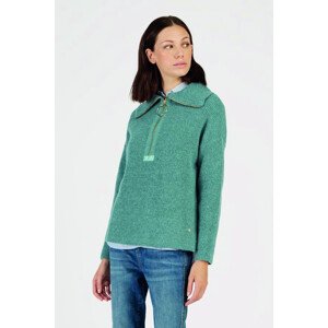 Svetr la martina woman tricot half zip alpaca b zelená 5