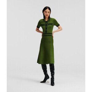 Šaty karl lagerfeld s slv knit dress zelená xs