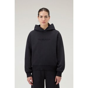 Mikina woolrich woolrich logo hoodie černá xs