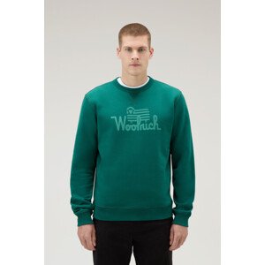 Mikina woolrich organic cotton sweatshirt zelená xxl