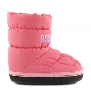 Sněhule dsquared2 logo print puffy nylon snow boots růžová 36