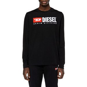 Tričko diesel t-just-ls-div t-shirt černá s