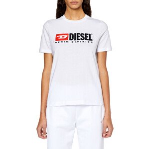 Tričko diesel t-reg-div t-shirt bílá s