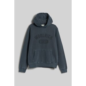 Mikina woolrich garment dyed logo hoodie modrá xxl