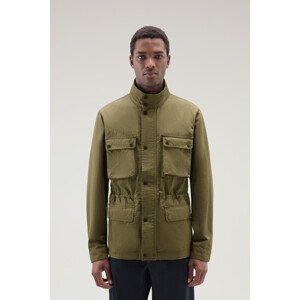 Bunda woolrich cotton linen field jacket zelená s