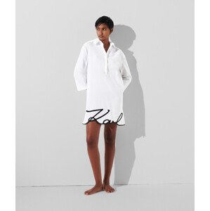 Plážové oblečení karl lagerfeld karl dna signature beach dress bílá xs
