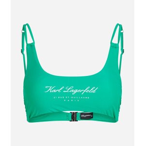 Plavky karl lagerfeld hotel karl bikini top zelená l