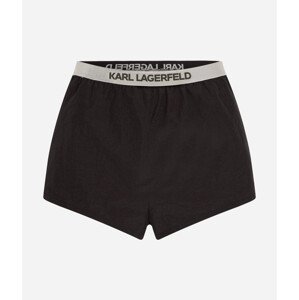 Plážové oblečení karl lagerfeld logo high waist shorts černá m