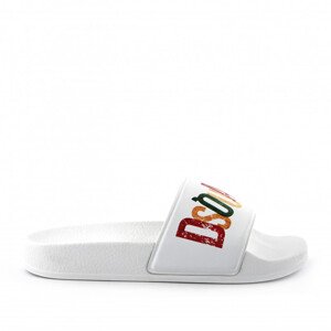 Pantofle dsquared  logo pvc pool slides bílá 31