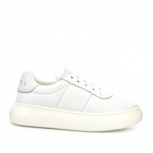 Tenisky marni tone on tone embroidered logo soft padded nappa lace-up low sneakers bílá 33