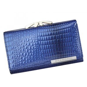 Elegantní kožená lakovaná peněženka Gregorio TALIA,  modrá