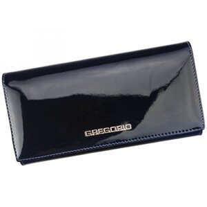 Luxusní velká kožená peněženka Gregorio Serrena,  tmavě modrá