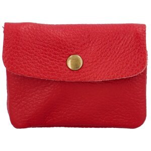 Malá kožená barevná peněženka do každé kabelky, Simone D58 červená