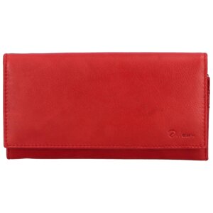 Velká dámská kožená peněženka Stefano, červená