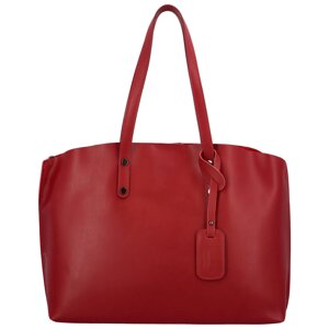 Dámská kožená kabelka do ruky Desideria, tmavě červená