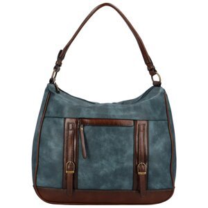 Trendy dámská koženková kabelka Odette, modrá