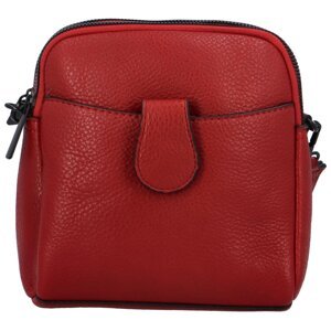Trendy malá dámská koženková kabelka Josette, červená