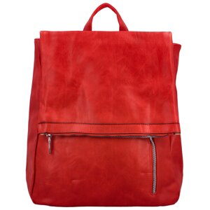 Stylový dámský koženkový kabelko-batůžek Florence, červený