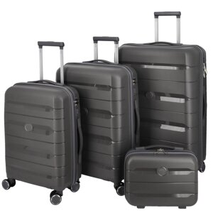 Cestovní plastový kufr Hesol SADA, tmavě šedá