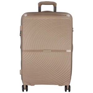 Cestovní plastový kufr Darex velikosti M, béžový