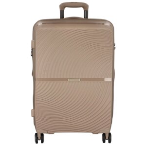 Cestovní plastový kufr Darex velikosti L, béžový
