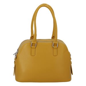 Módní dámská kožená kabelka žlutá - ItalY Salva