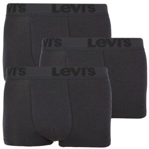 3PACK pánské boxerky Levis černé (905042001 001) XL