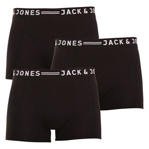 3PACK pánské boxerky Jack and Jones černé (12081832 - black/black) XXL