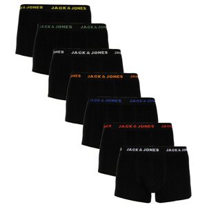 7PACK pánské boxerky Jack and Jones černé (12165587) XL