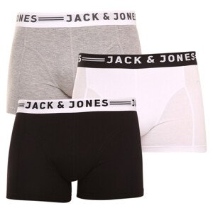 3PACK pánské boxerky Jack and Jones vícebarevné (12081832 - light grey) XXL