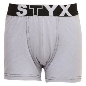 Dětské boxerky Styx sportovní guma světle šedé (GJ1067) 6-8 let
