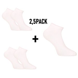 2,5PACK ponožky Nedeto nízké bambusové bílé (2,5NDTPN100) XL