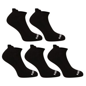 5PACK ponožky Nedeto nízké černé (5NDTPN001-brand) XL