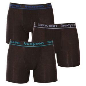 3PACK pánské boxerky Benysøn bambusové černé (BENY-7015) XL