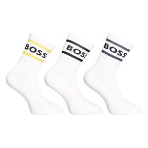 3PACK ponožky Hugo Boss vysoké bílé (50469371 106) L
