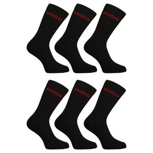 6PACK ponožky Hugo Boss vysoké černé (50510187 001) M