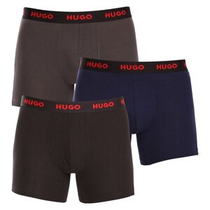 3PACK pánské boxerky Hugo Boss vícebarevné (50503079 413) S