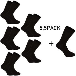 5,5PACK ponožky Nedeto vysoké bambusové černé (55NP001) M