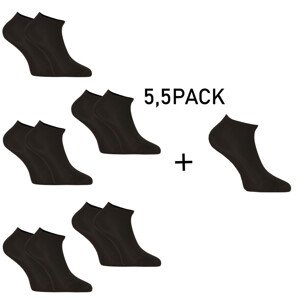 5,5PACK ponožky Nedeto nízké bambusové černé (55NPN001) XL