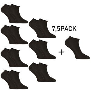 7,5PACK ponožky Nedeto nízké bambusové černé (75NPN001) XL