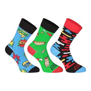3PACK veselé ponožky Styx vysoké vícebarevné (H955115453) S