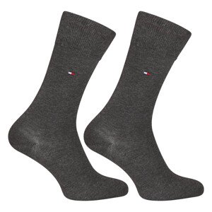 2PACK pánské ponožky Tommy Hilfiger vysoké šedé (371111 030) L