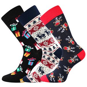 3PACK ponožky BOMA vícebarevné (christmas-mix C) S