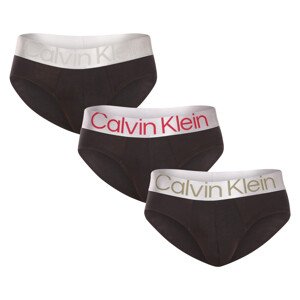 3PACK pánské slipy Calvin Klein černé (NB3129A-GIW) M